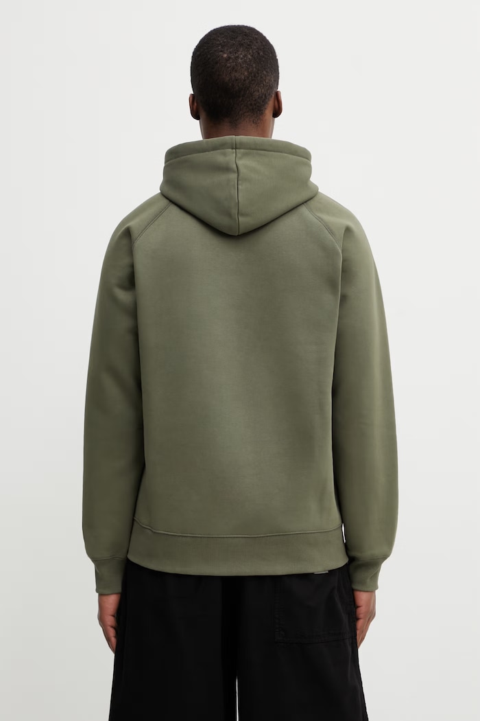 Одежда Carhartt WIP Hooded Chase Sweat кофта с капюшоном с хлопком для мужчин I033661.3LRXX зелёный