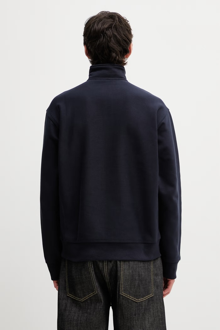 Abbigliamento Carhartt WIP Half Zip American Script Sweat felpa loungewear in cotone con elastan da uomo I027014.J0XX blu navy