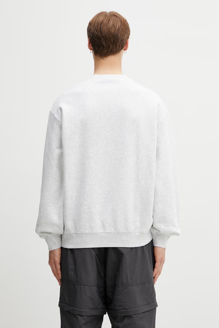Clothing Carhartt WIP WIP Label Sweat Men's cotton oversized sweatshirt I036346.482XX gray