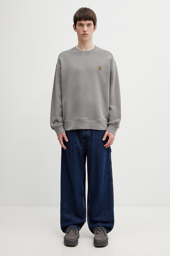 Carhartt WIP Nelson Sweat sweatshirt cotton Men's I029957.2LRGD gray