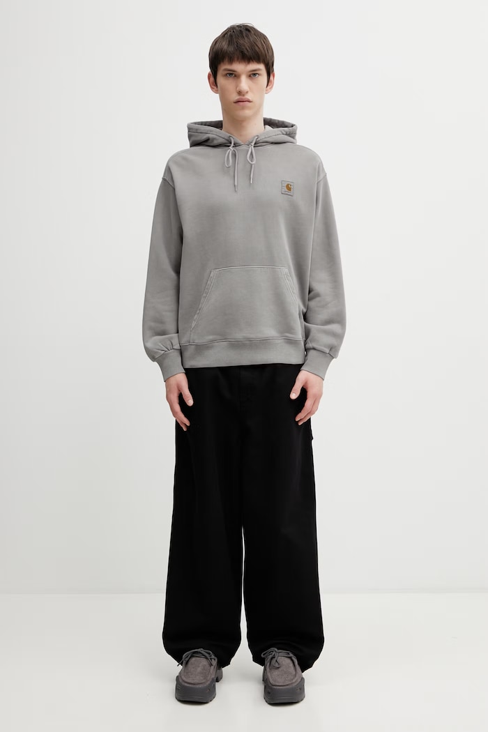 Carhartt WIP Hooded Nelson Sweat Men's cotton hoodie I029963.2LRGD gray
