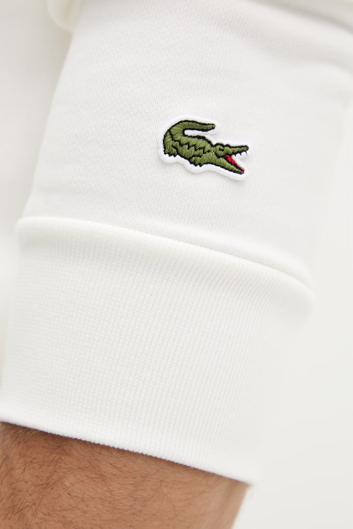 Lacoste bluza z kapturem męska bawełniana SH0745 biały