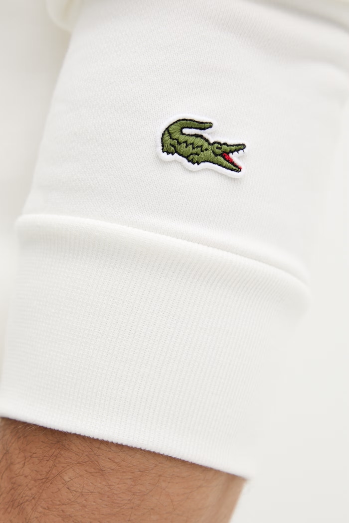 Lacoste bluza z kapturem męska bawełniana SH0745 biały