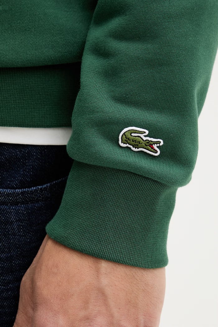 Lacoste bluza z kapturem męska bawełniana SH0745 zielony