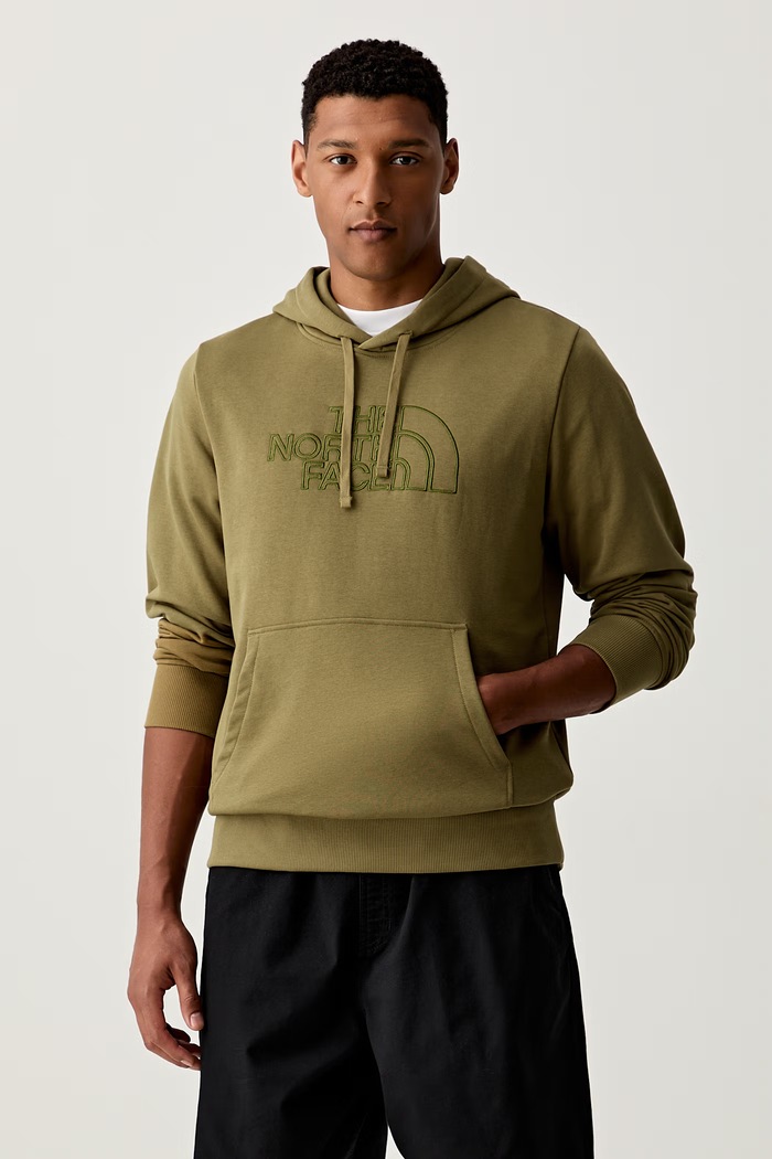 The North Face bluza z kapturem męska z bawełną Drew Peak Light zielony NF0A8C1BMO91