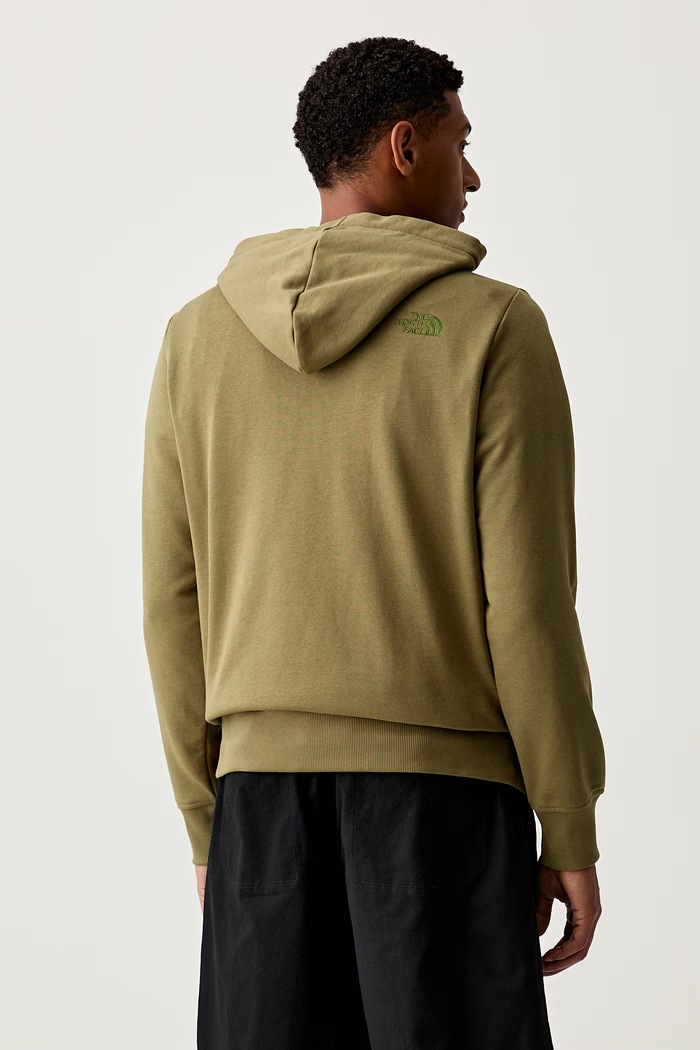 Odzież The North Face bluza z kapturem męska z bawełną Drew Peak Light NF0A8C1BMO91 zielony