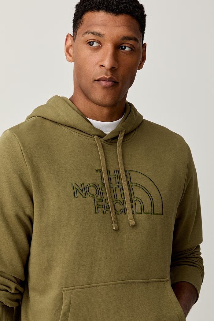 The North Face bluza z kapturem męska z bawełną Drew Peak Light zielony NF0A8C1BMO91