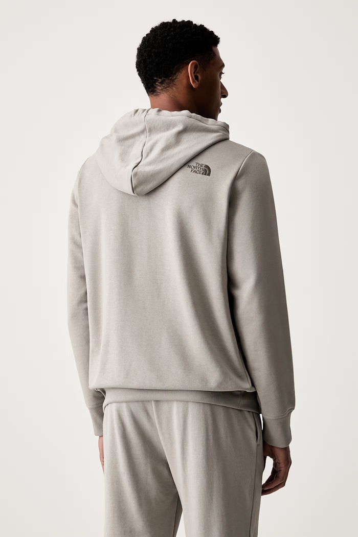 Odzież The North Face bluza z kapturem męska z bawełną Drew Peak Light NF0A8C1BMUO1 szary