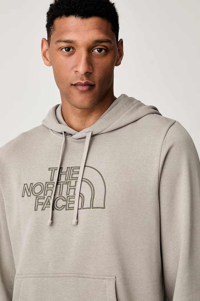 The North Face bluza z kapturem męska z bawełną Drew Peak Light szary NF0A8C1BMUO1