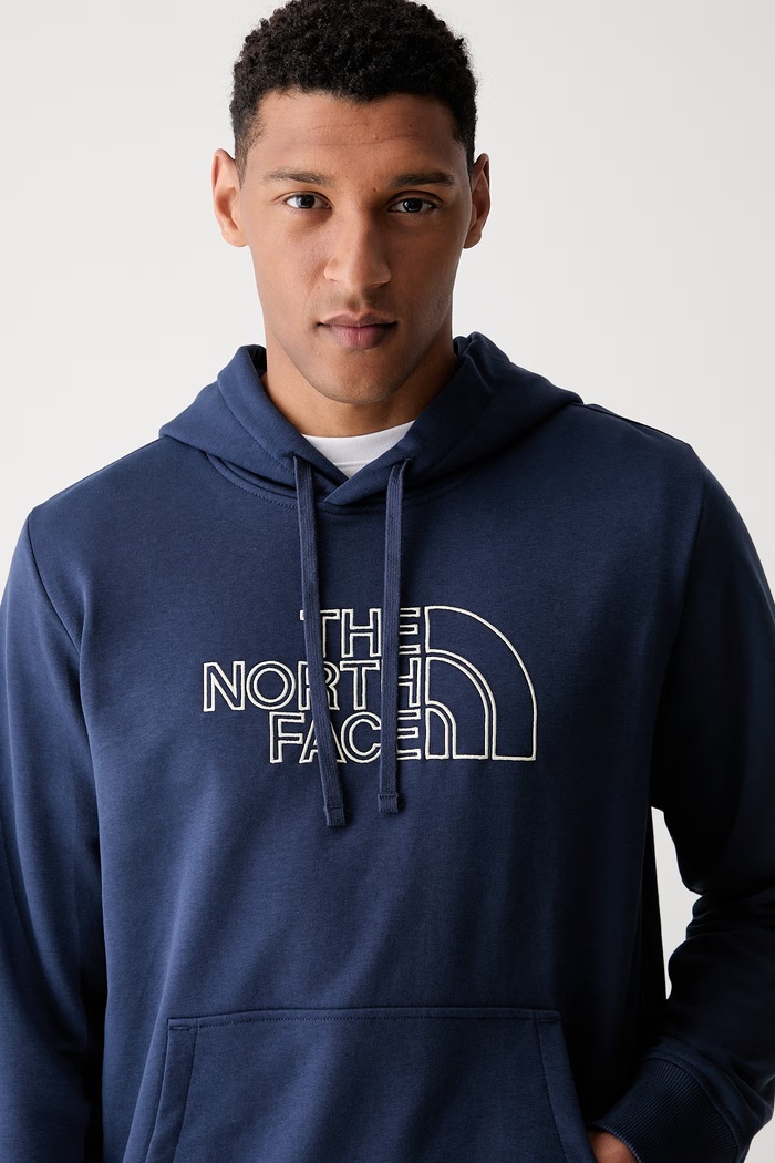 The North Face bluza z kapturem męska z bawełną Drew Peak Light granatowy NF0A8C1BMV01