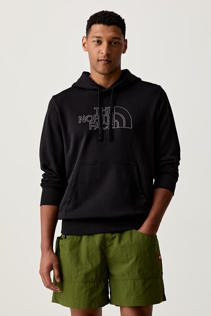 The North Face bluza z kapturem męska z bawełną Drew Peak Light czarny NF0A8C1BW9O1