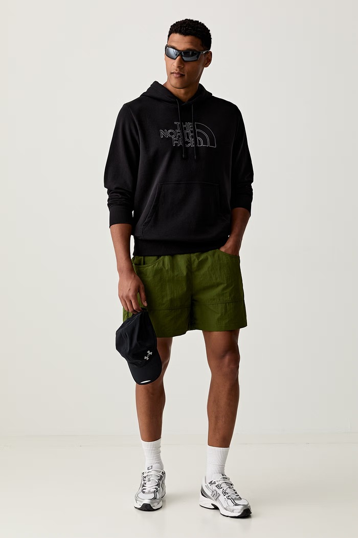 The North Face bluza z kapturem męska z bawełną Drew Peak Light NF0A8C1BW9O1 czarny SS26