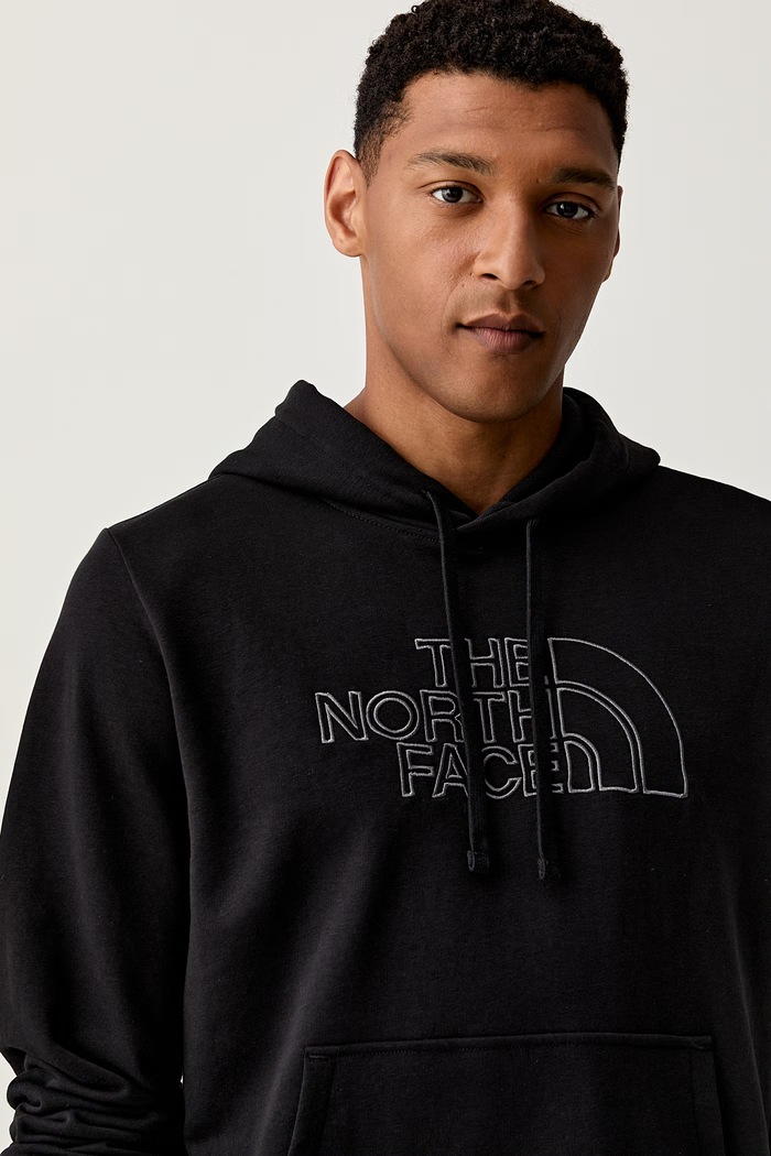 The North Face bluza z kapturem męska z bawełną Drew Peak Light czarny NF0A8C1BW9O1