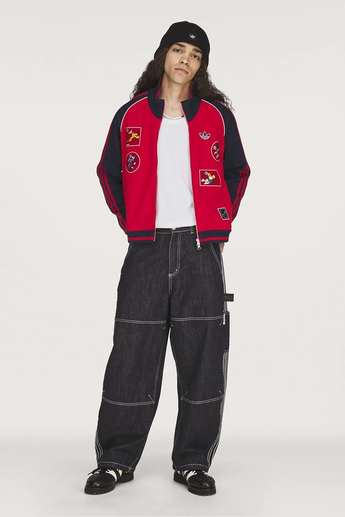 adidas Originals Braindead x Disney μπλούζα με βαμβάκι Ανδρική KR5176 κόκκινο SS26