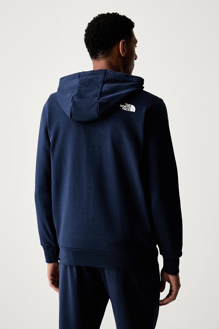 Odzież The North Face bluza rozpinana z kapturem męska z bawełną SIMPLE DOME LIGHT REGULAR NF0A8GQ78K21 granatowy