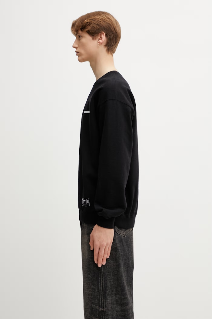 Neighborhood кофта из хлопка для мужчин 261UWNH.CSM07 чёрный SS26