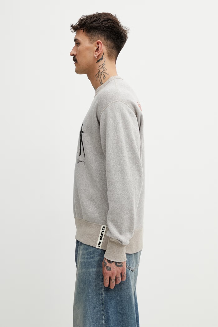Human Made суичър от памук мъжки HM31CS023 сив SS26