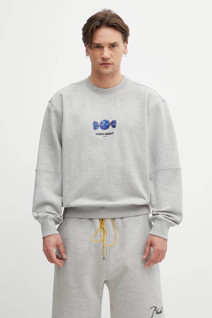 Ader Error bluza bawełniana męska szary BP01SSSW0103GR