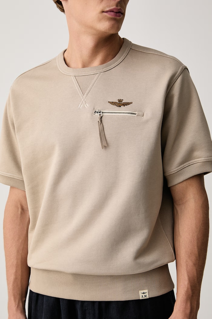 Bluza męska bawełniana Aeronautica Militare FE2103UF00679 beżowy