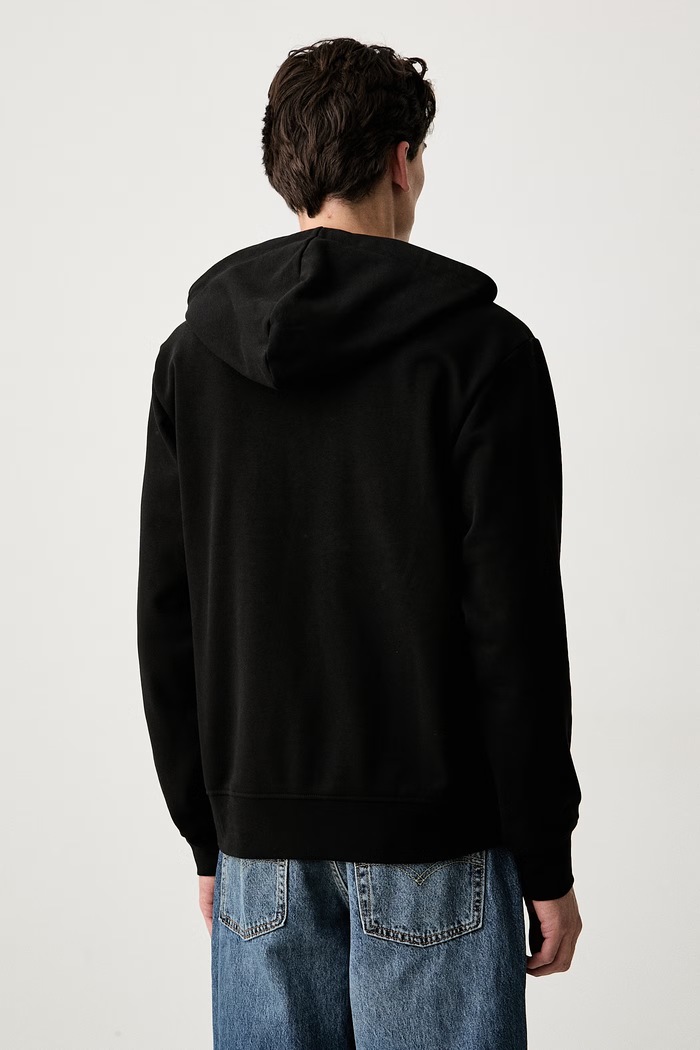 Odzież G-Star bluza z kapturem męska z bawełną Script half zip hdd sw D27763.D566 czarny