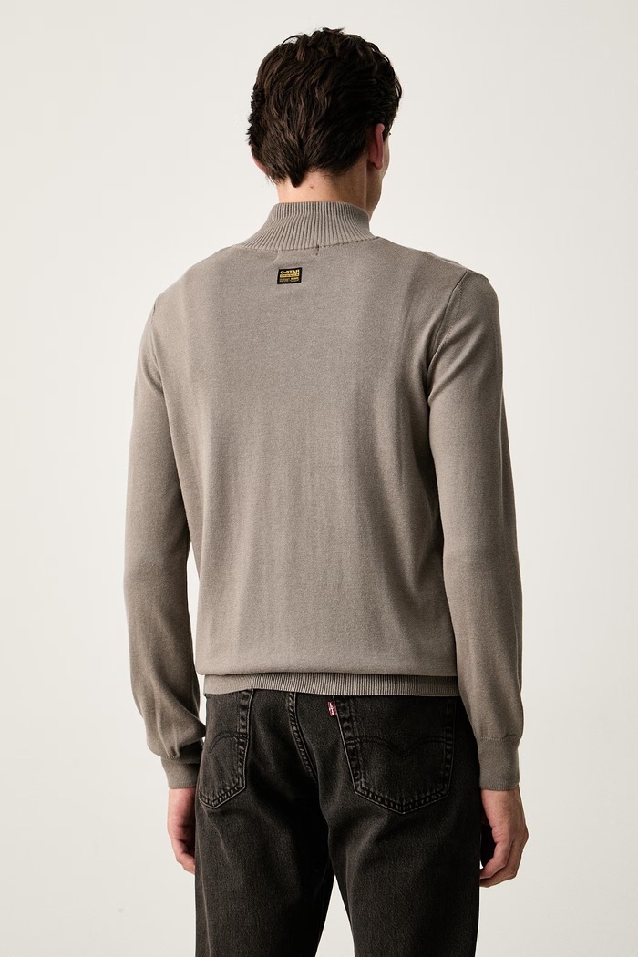 Odzież G-Star sweter rozpinany męski bawełniany Core zip through D24733.C218 brązowy