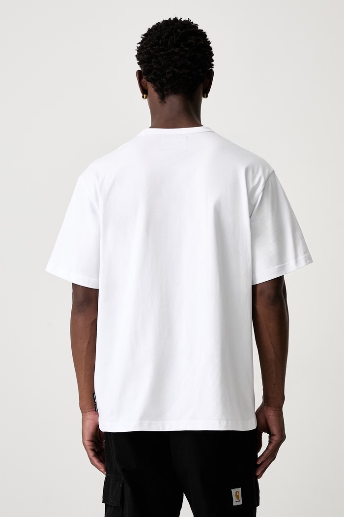 Odzież Neighborhood T-shirt męski z bawełną 261BWNH.CSM01 biały