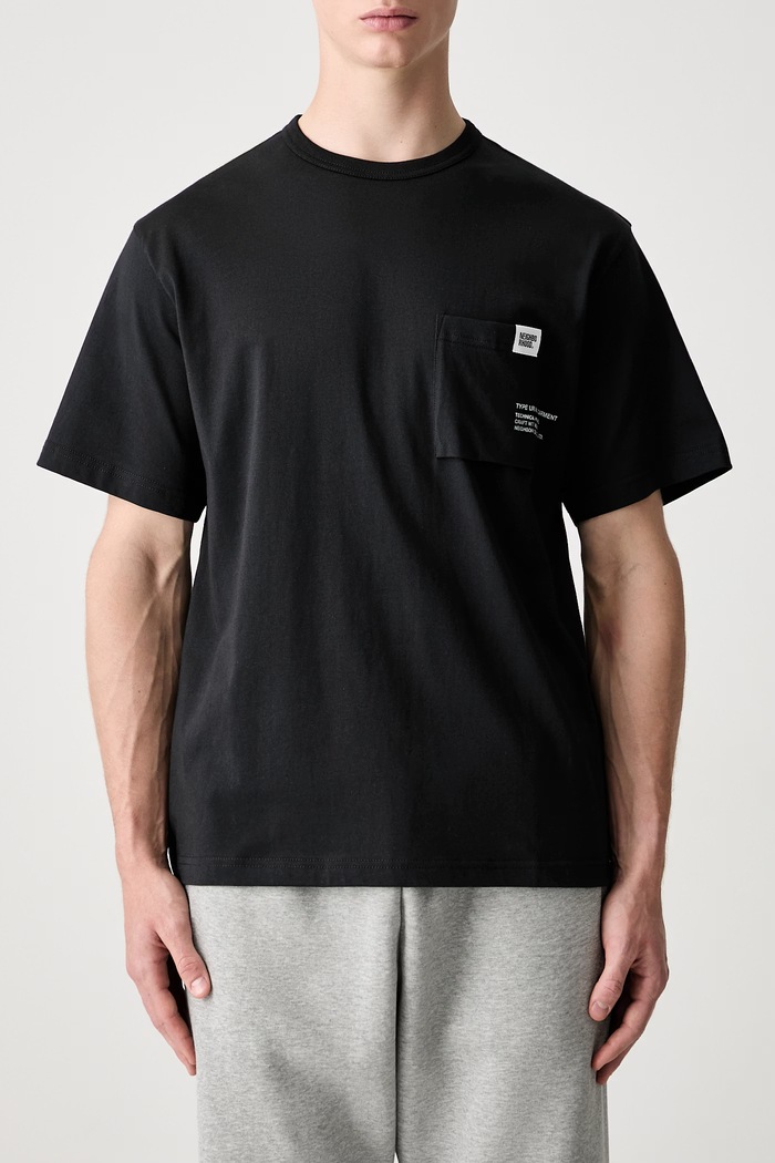 Neighborhood t-shirt with cotton Men's black 261BWNH.CSM01