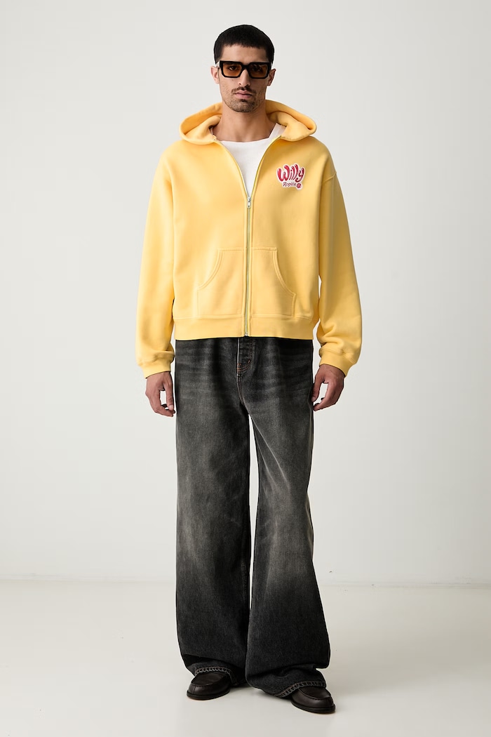 Willy Chavarria WILLY ROPITA zip-up hoodie cotton Men's WCJSY0205 yellow SS26