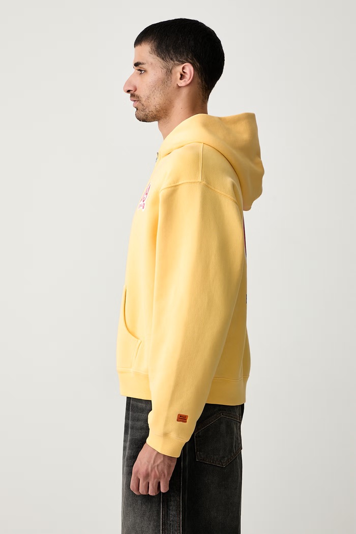 WILLY ROPITA zip-up hoodie cotton Men's Willy Chavarria WCJSY0205 yellow