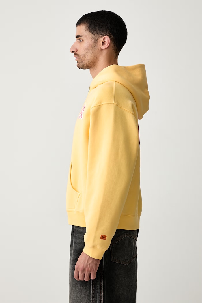 WILLY ROPITA zip-up hoodie cotton Men's Willy Chavarria WCJSY0205 yellow