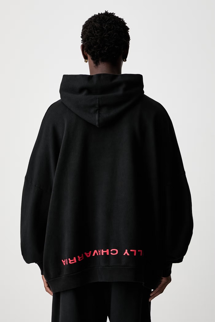 Clothing Willy Chavarria WELCOME TO AMERICA hoodie cotton Men's WCJSY0241 black