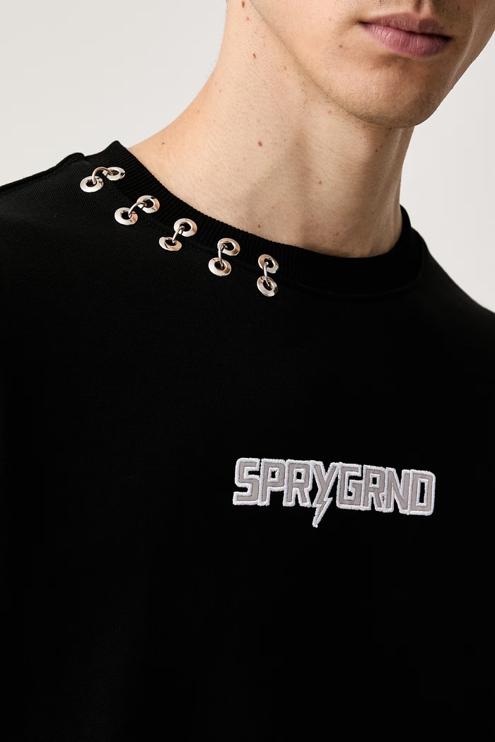 Sprayground bluza męska bawełniana SP805GBLK czarny