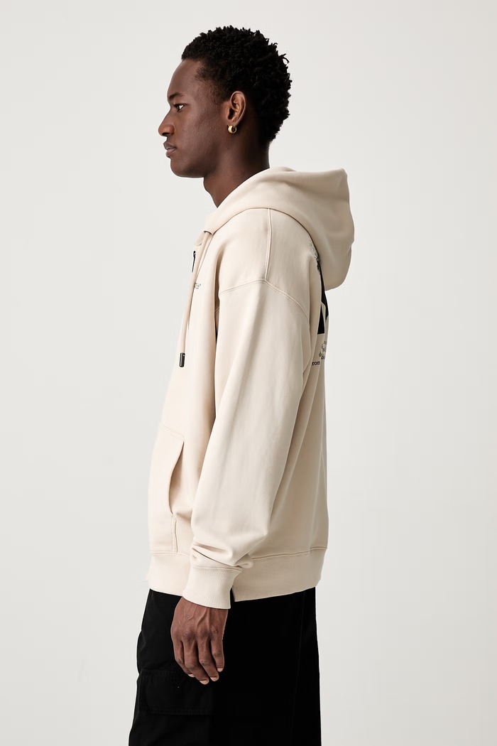 Off-White Half Arrows кофта на застёжке с капюшоном из хлопка для мужчин 44MBE015S26F003270 бежевый SS26
