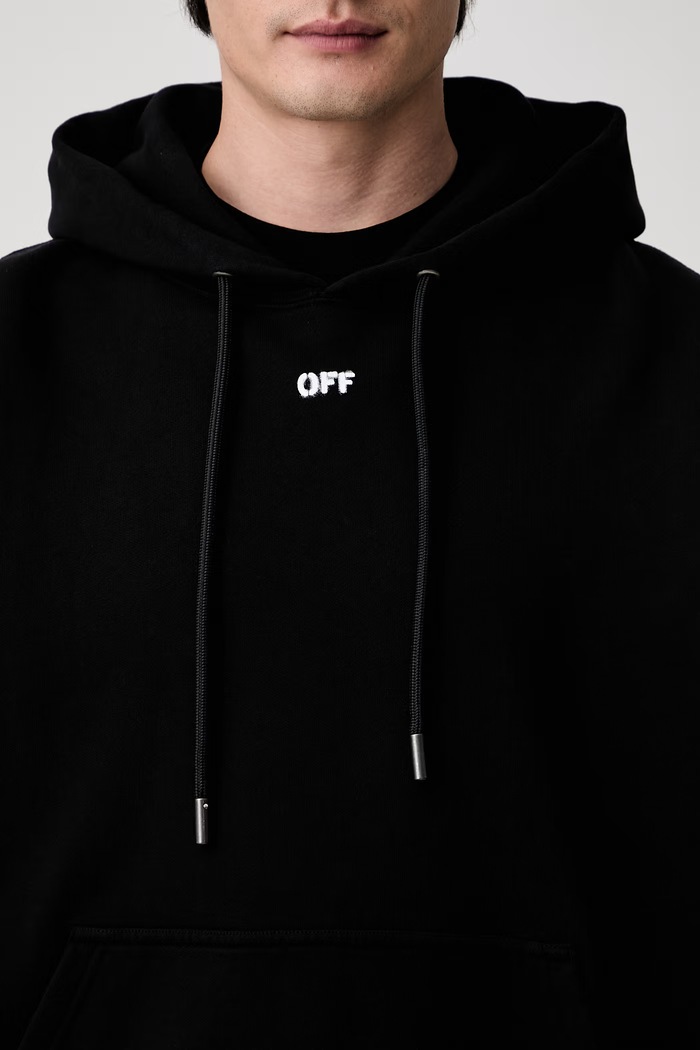 Off-White Rubbed Paint Arrows hoodie cotton Men's 44MBB085S26F00K001 black