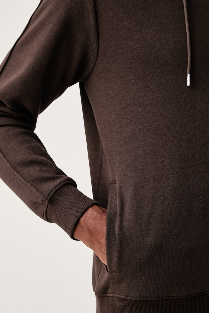 U.S. Polo Assn. jopica s kapuco moška z bombažem DHM Interlock Zip MUP4660 rjava