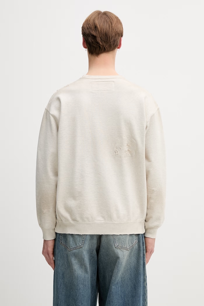 Ρούχα Neighborhood μπλούζα oversize βαμβακερή ανδρική 261FPNH.CSM08 μπεζ