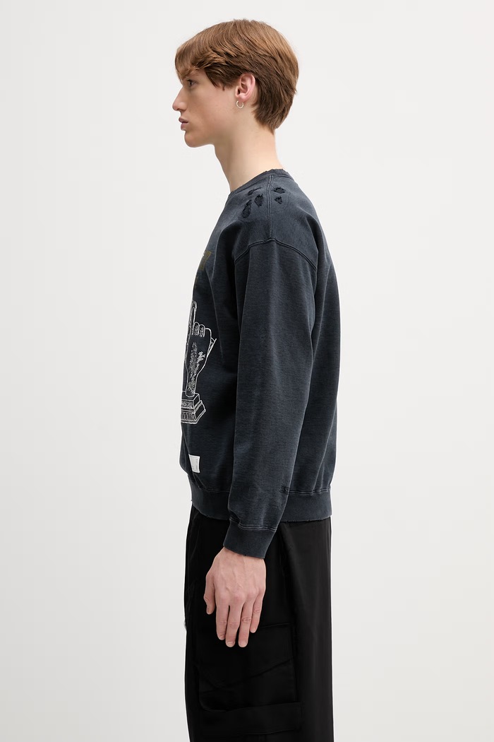 Neighborhood μπλούζα oversize βαμβακερή ανδρική 261FPNH.CSM08 μαύρο SS26