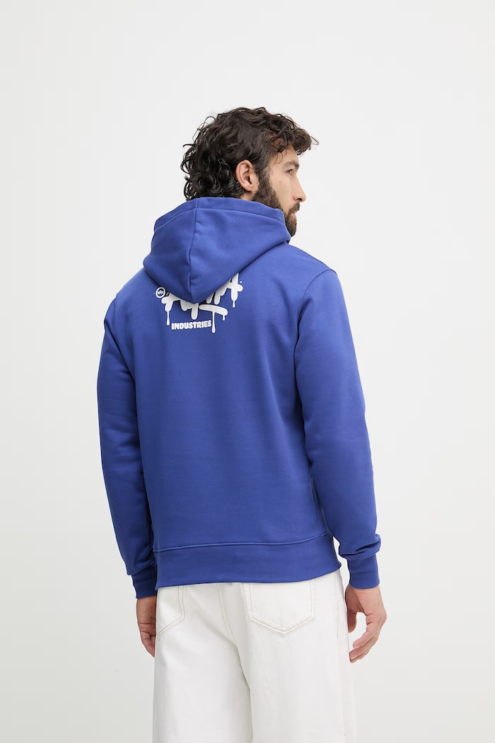 Îmbrăcăminte Alpha Industries hanorac cu glugă pentru bărbați, cu bumbac Signature 266350 violet