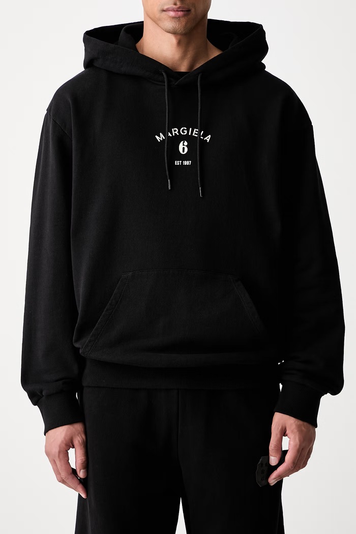 MM6 Maison Margiela bluza z kapturem męska bawełniana SH2GU0031.M25014 czarny