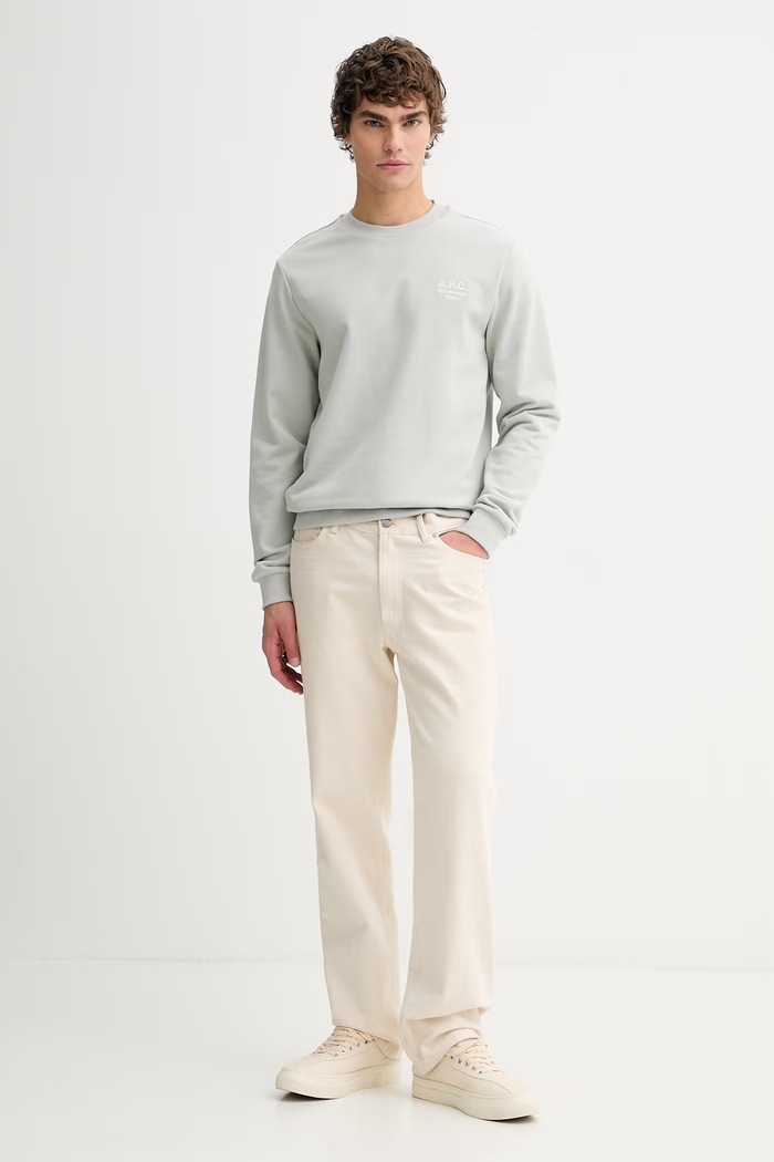 Mikina A.P.C. SWEAT STANDARD RUE MADAME COHGR.M27913 sivá SS26