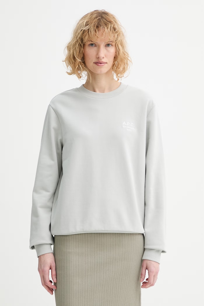 Mikina A.P.C. SWEAT STANDARD RUE MADAME COHGR.M27913 sivá