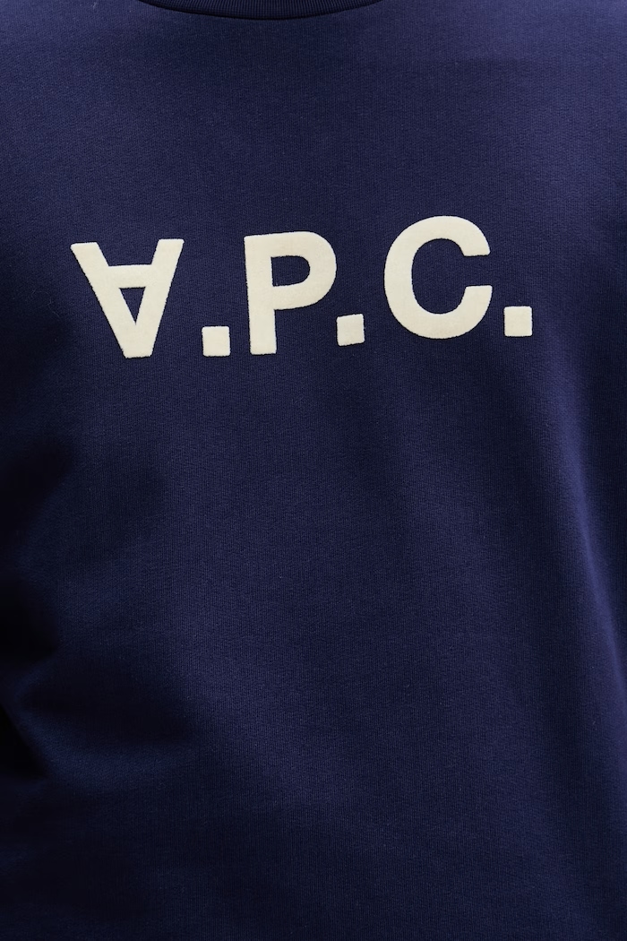 A.P.C. bluza z bawełną COHMC.H37021 granatowy