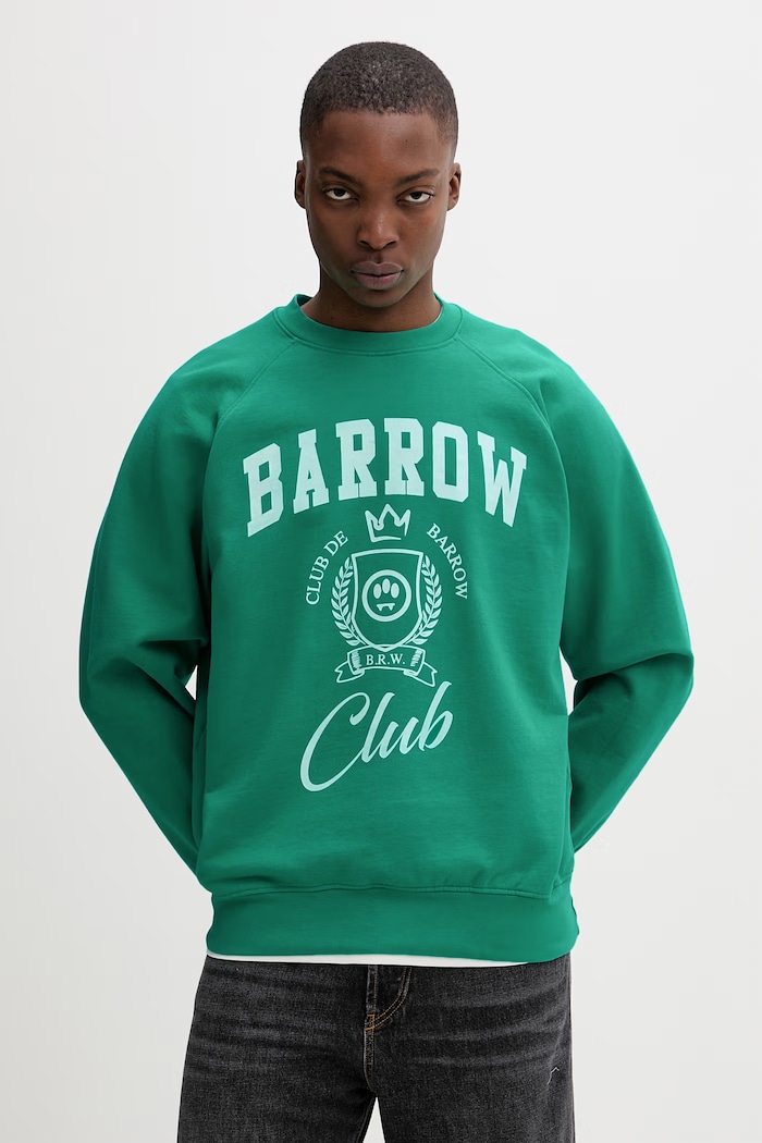 Barrow mikina bavlnená zelená S6BWUASW020