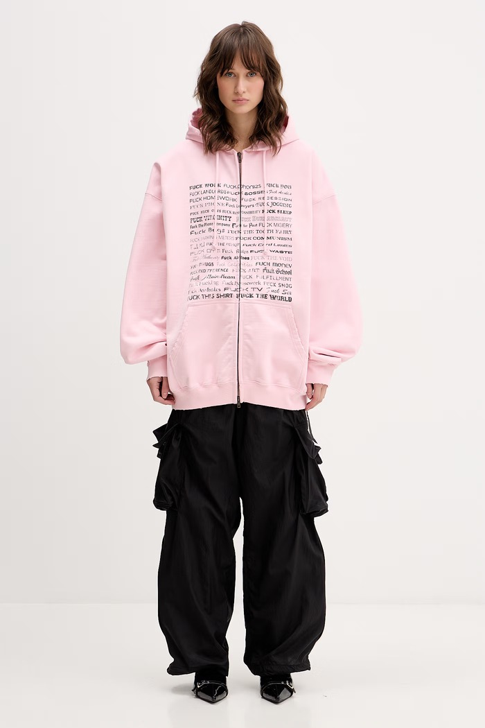 Vetements Fuck Everything кофта з капюшоном бавовняна ME76ZU209PX
