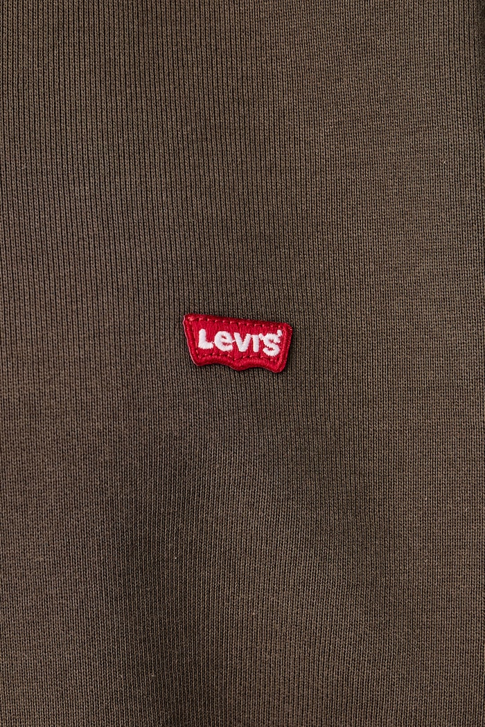 Mikina bavlněná LSE_ORIGINAL HM 1/4 ZIP Levi's hnědá 001B9