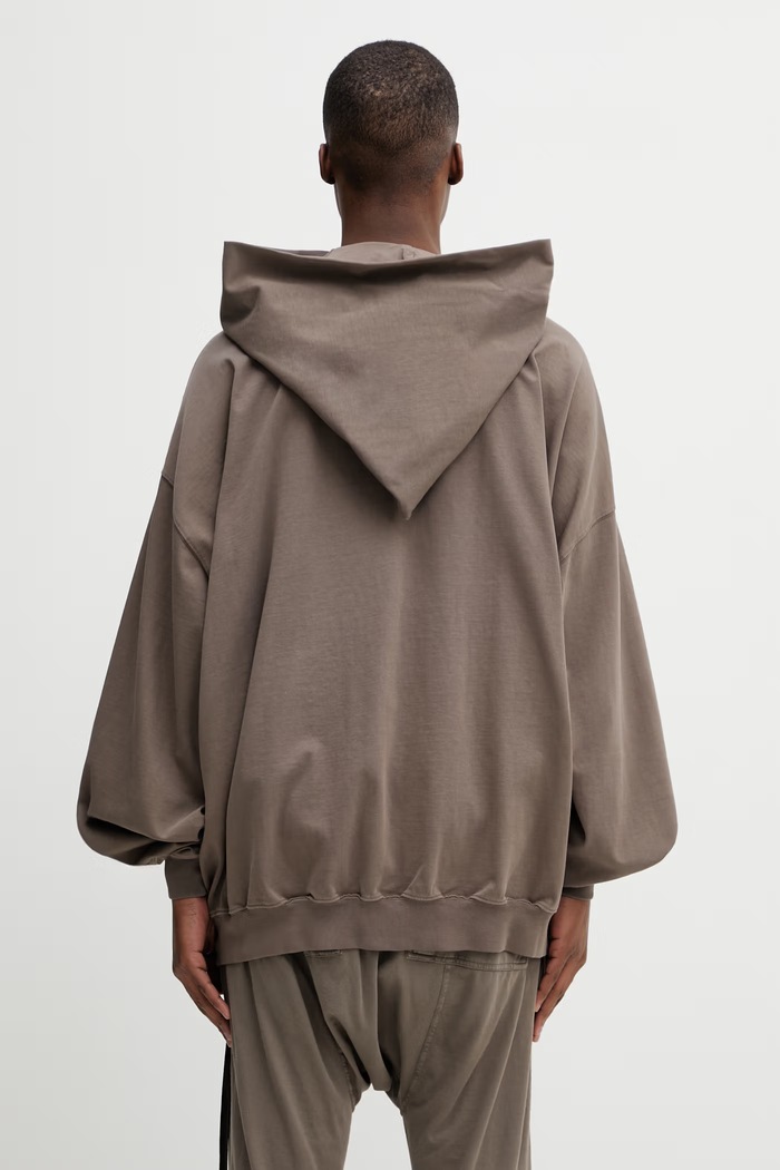 Clothing Rick Owens DRKSHDW Mountain Hun Men's cotton zip-up hoodie DU01F4278.RIGP brown