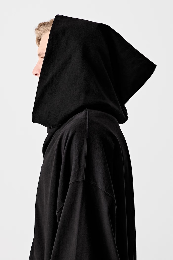 Rick Owens DRKSHDW Mountain Hun bluza rozpinana z kapturem bawełniana męska DU01F4278.RIGP
