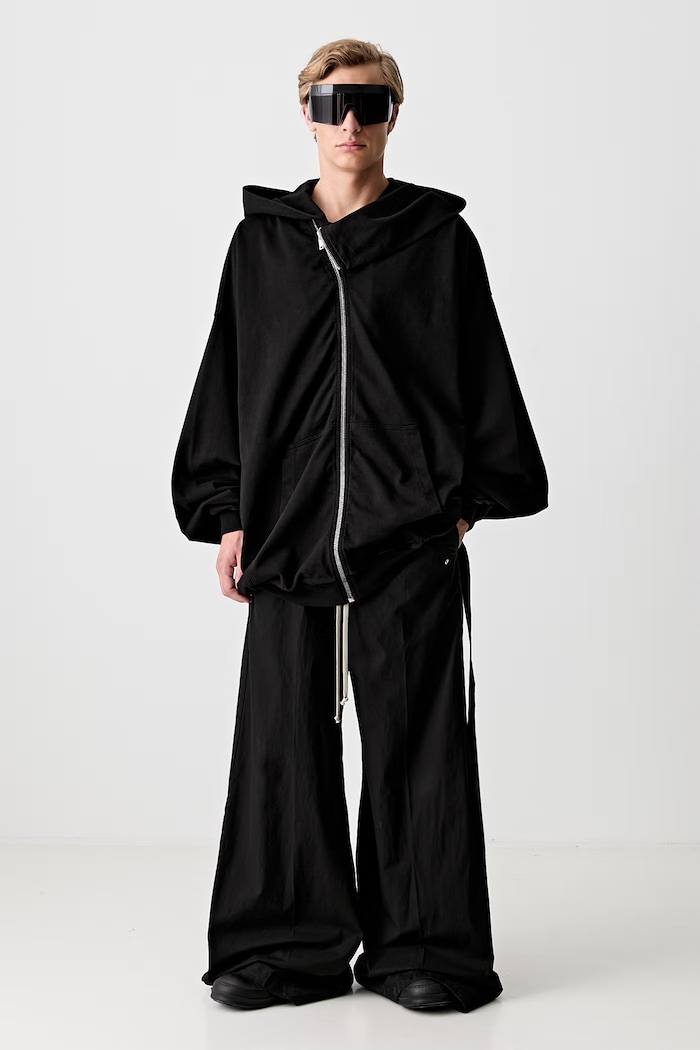Rick Owens DRKSHDW Mountain Hun bluza rozpinana z kapturem bawełniana męska DU01F4278.RIGP