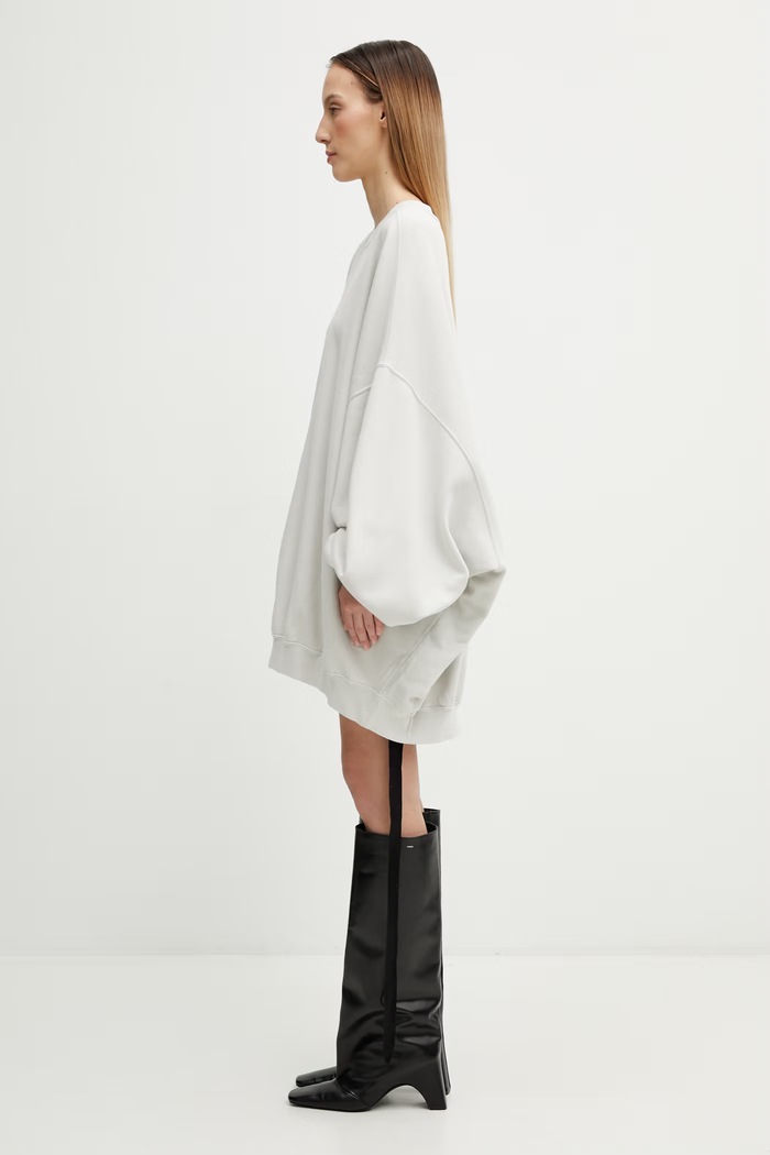 Rick Owens DRKSHDW Hun sweatshirt cotton Women's DS01F4242.FP gray SS26