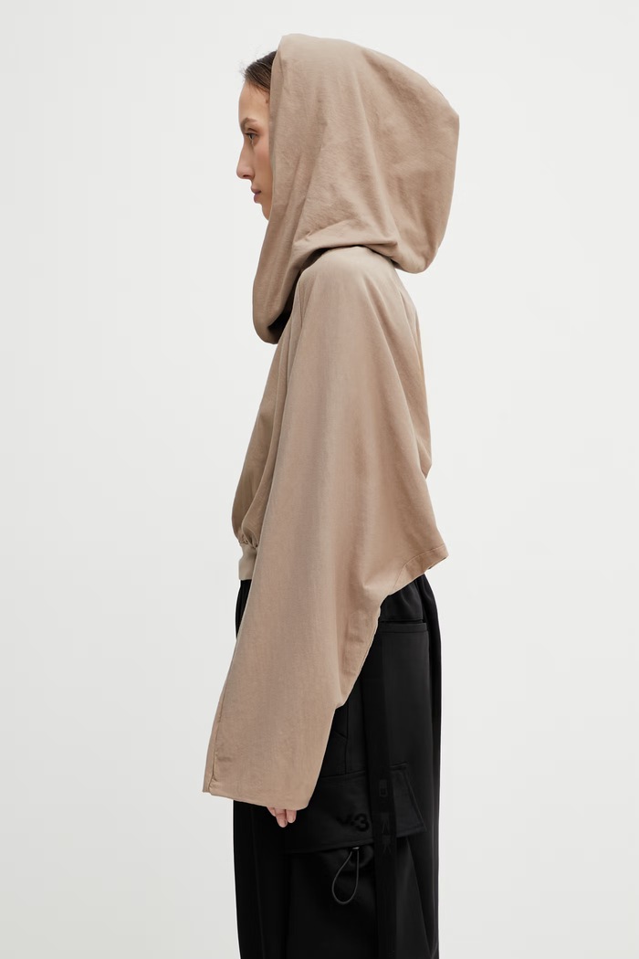 Rick Owens DRKSHDW hanorac de bumbac DS01F4218.RN bej SS26
